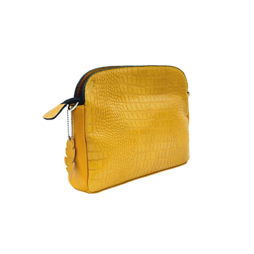 کیف چرم زنانه زرد